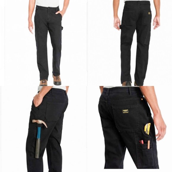 CAT Caterpillar Sz 40X30 Black Men's Workwear Carpenter Pants